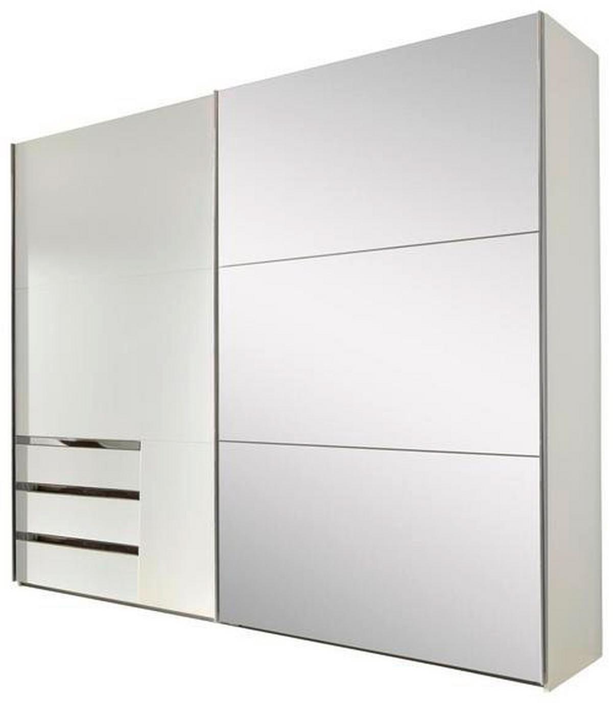 Ormar S Kliznim Vratima Level 36a - bijela/boje kroma, Moderno, staklo/drvni materijal (200/216/65cm) - Modern Living