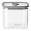 Vorratsglas Selina in Grau/Klar - Klar/Grau, MODERN, Glas/Kunststoff (10,3/8,8/10,3cm) - Modern Living