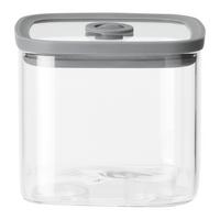 Vorratsglas Selina in Grau/Klar - Klar/Grau, MODERN, Glas/Kunststoff (10,3/8,8/10,3cm) - Modern Living