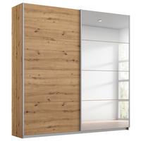 Ormar S Kliznim Vratima Subito - hrast Artisan/boje aluminija, Moderno, drvni materijal/metal (181/197/61cm) - Modern Living