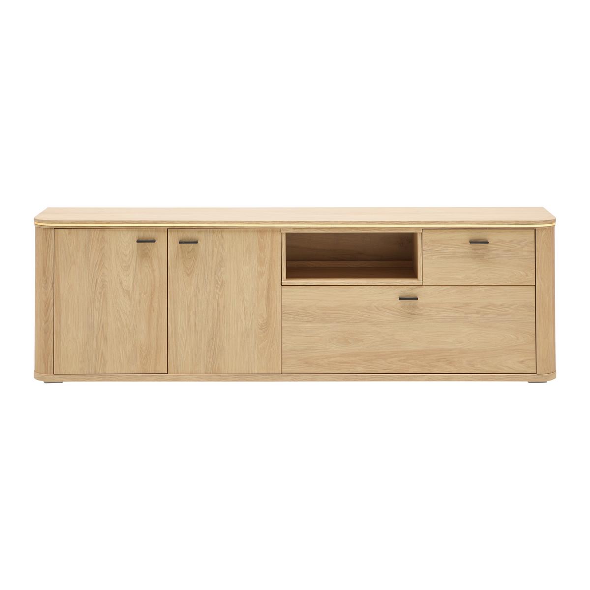 TV-Element Lagos Eichefarben - Eichefarben/Anthrazit, Modern, Holzwerkstoff/Kunststoff (210,2/65/42,5cm) - Premium Living