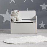 Kindersitzbank Star - Weiß, MODERN, Holzwerkstoff (60/50/30cm) - Mömax modern living