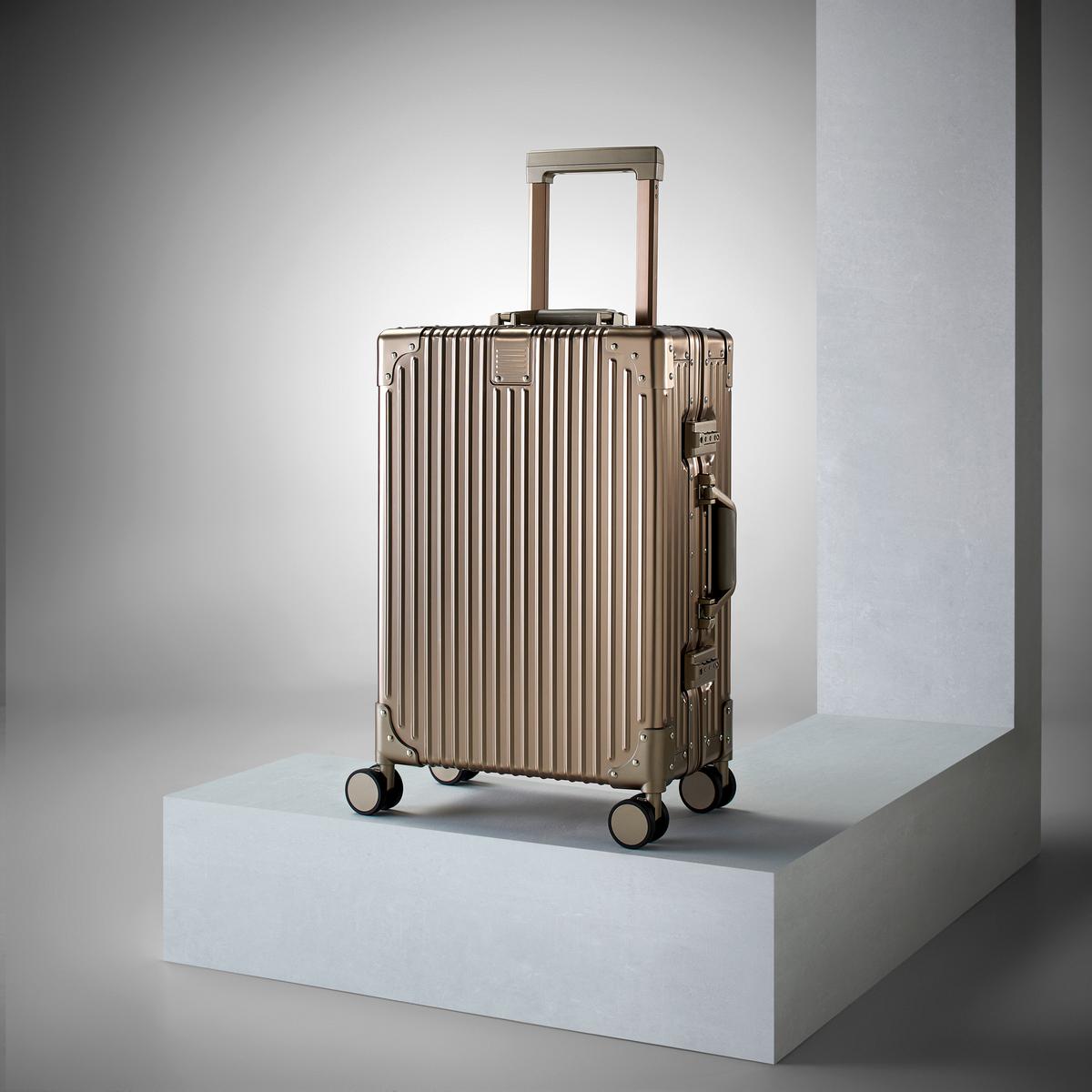 Reisekoffer Dubai Goldfarben - Goldfarben, KONVENTIONELL, Metall (56/36/22cm) - Mömax