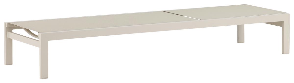 SONNENLIEGE COPACABANA - Beige, KONVENTIONELL, Metall (60/30/195cm) - Gardenson