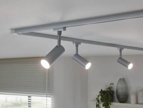 Schienensystem-Strahler Spot Tubo in Chromfarben max. 5 W - Chromfarben, Design, Kunststoff/Metall (19,6/4,2/10,5cm) - Paulmann