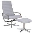 Relaxsessel in Grau - Chromfarben/Grau, MODERN, Kunststoff/Textil (65/97-107/71-101cm) - PREMIUM LIVING