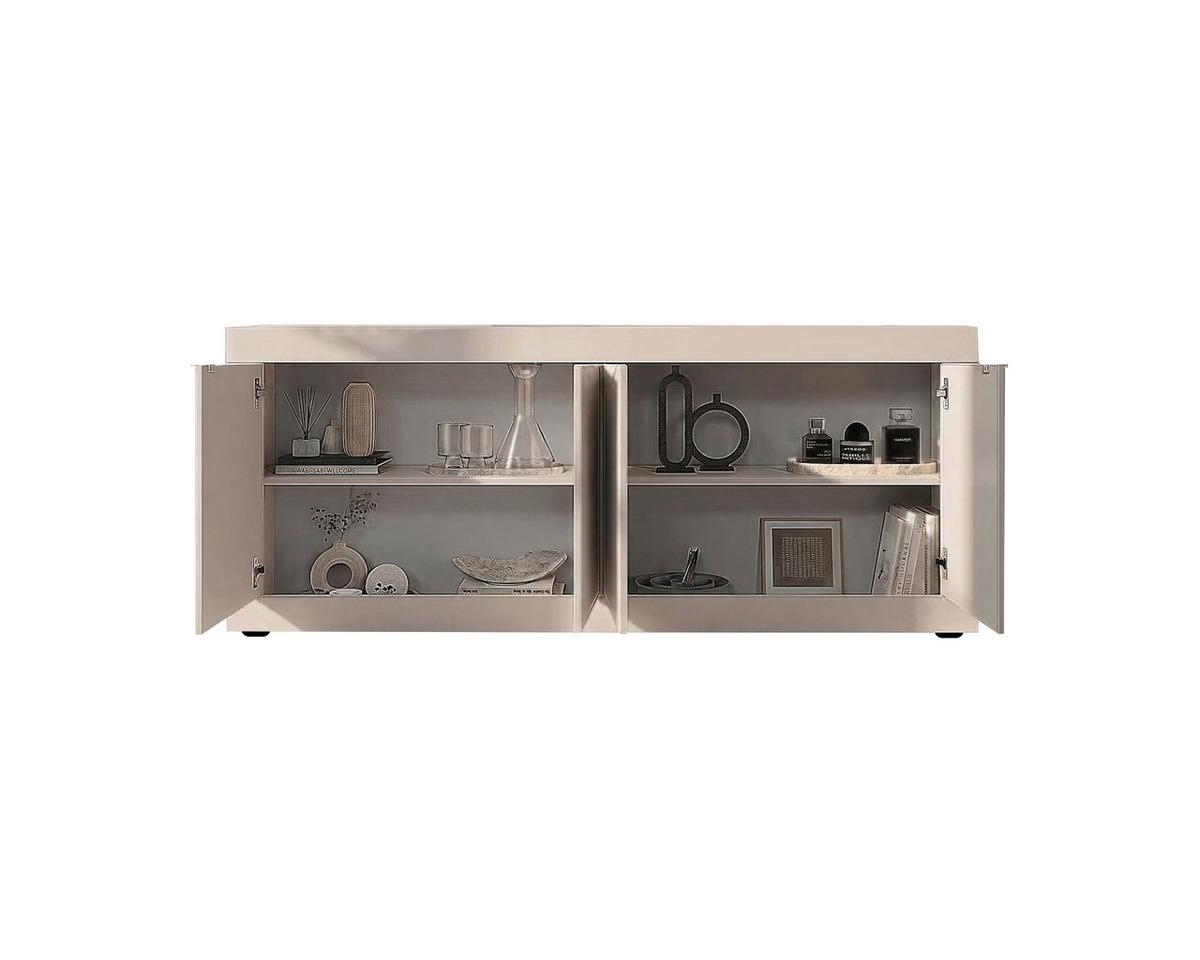 Široka Komoda Basic, Kašmir - kašmir/črna, Design, kovina/umetna masa (207/86/43cm) - MID.YOU