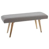 Klop Brez Naslona Salim - siva/naravne barve, Natur, tekstil/les (117/51/38cm) - MID.YOU