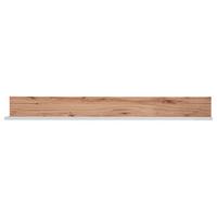 PÓŁKA ŚCIENNA SERPIO - kolor bukowy/biały, Basics, materiał drewnopochodny (140/16/20cm) - Livetastic