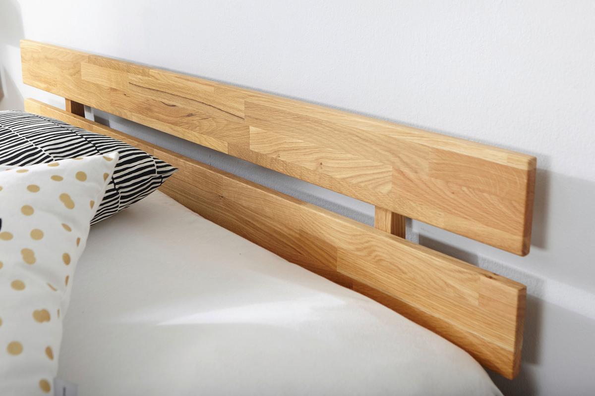 Bett Luis ca. 140x200 cm Eiche Massiv - Naturfarben, MODERN, Holz (140/200cm) - MID.YOU