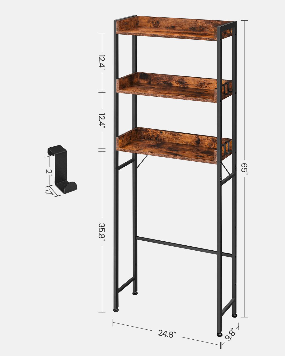 WASCHMASCHINENSCHRANK BTS002B01V1 - Schwarz/Braun, Trend, Holzwerkstoff/Kunststoff (63/165/25cm) - MID.YOU