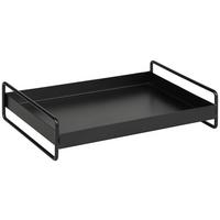 Dekotablett Leona Schwarz - Schwarz, Metall (30,8/20/7cm) - Mömax