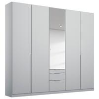 Dulap cu uși rotative ALABAMA - argintiu/gri deschis, Modern, material pe bază de lemn (226/229/54cm)
