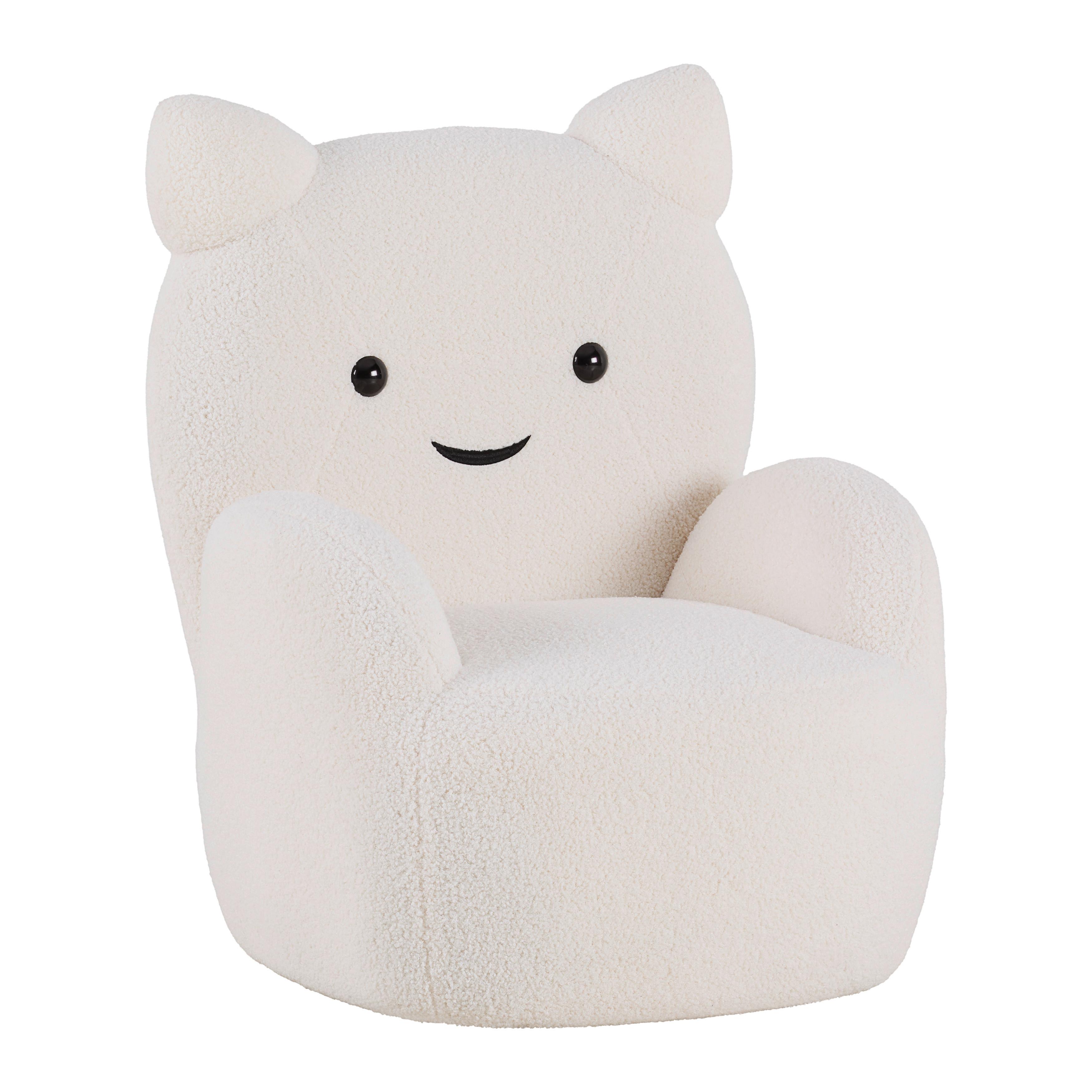 Fotelja Kitti -Trend- - bijela, Romantično / ladanjski, drvo/tekstil (59/72/58cm) - Premium Living