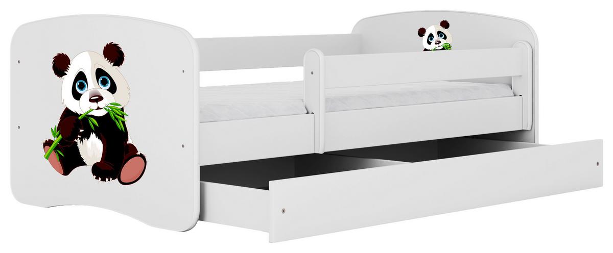 Otroška Postelja Babydreams, Bela, 80x160cm - bela/barve breze, Moderno, tekstil/leseni material (80/160cm) - MID.YOU