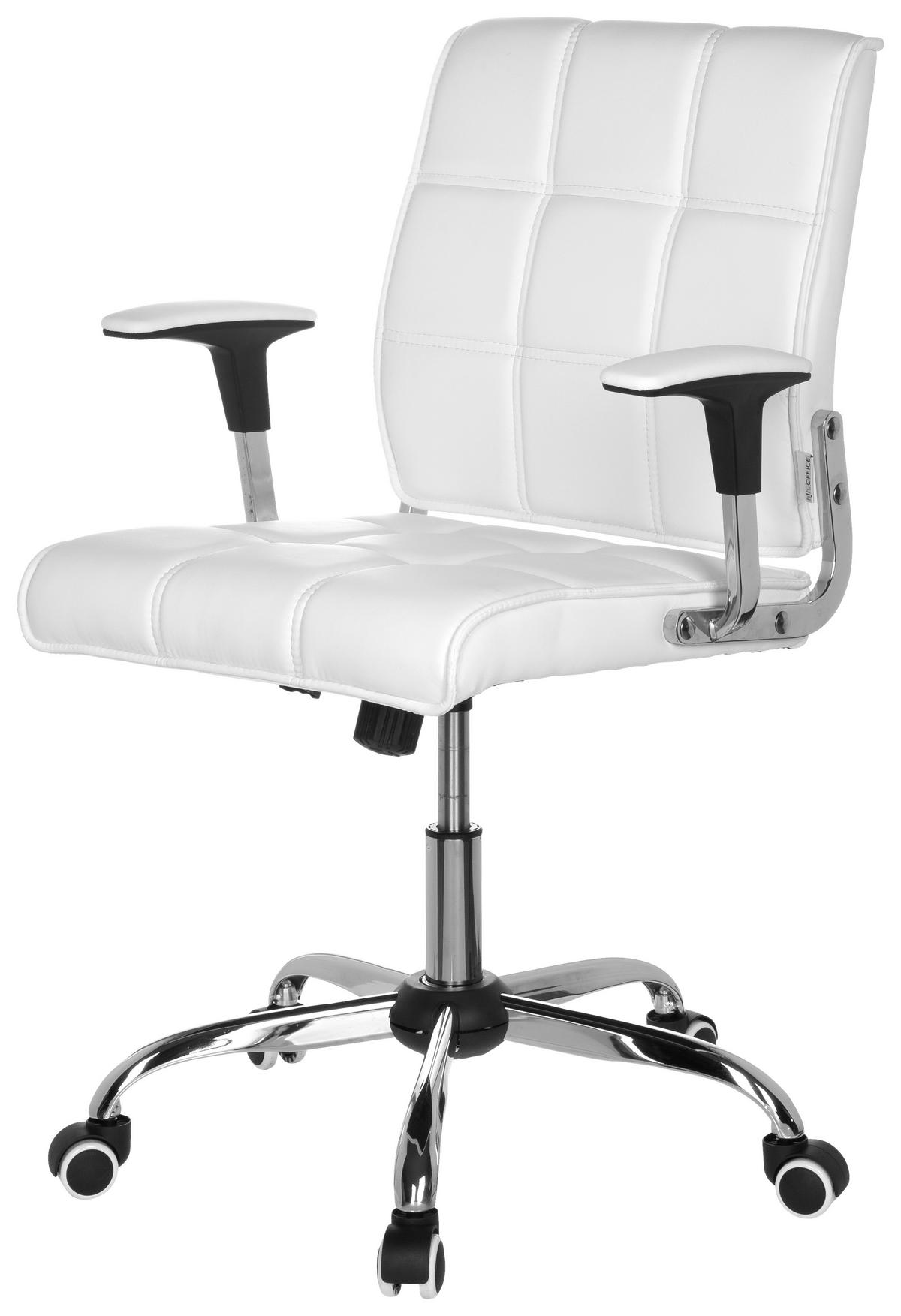Vrtljiv Stol Ernesto, Bela - barve kroma/bela, Moderno, kovina/umetna masa (61/87/59cm) - MID.YOU
