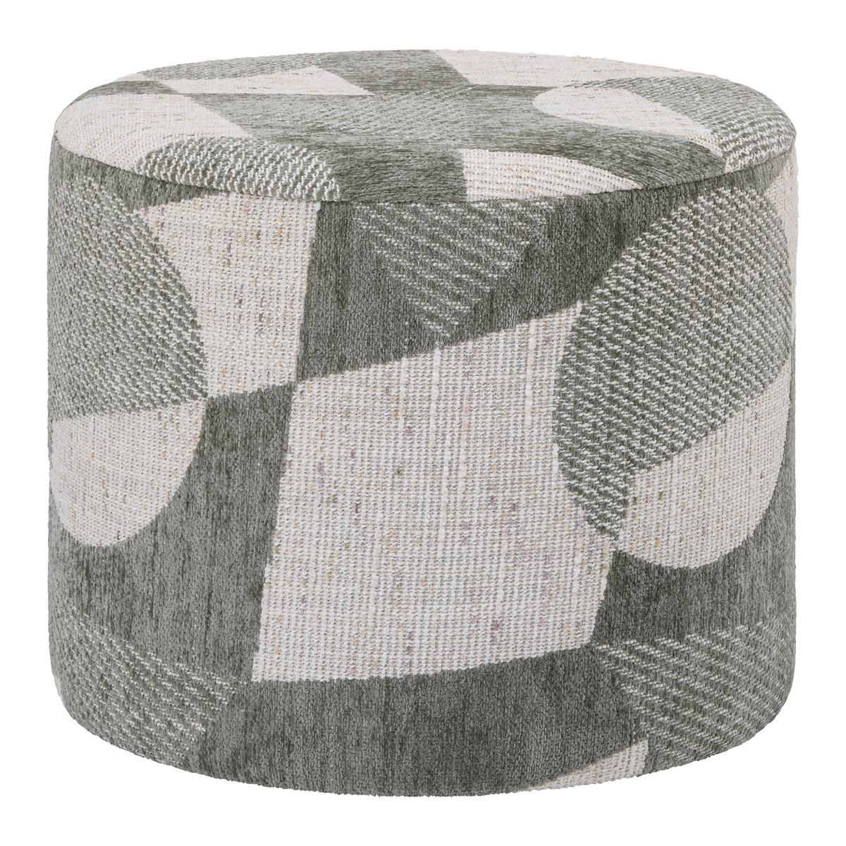 Hocker Marlon Graugrün - Weiß/Graugrün, LIFESTYLE, Holzwerkstoff/Textil (50/40/50cm) - Premium Living