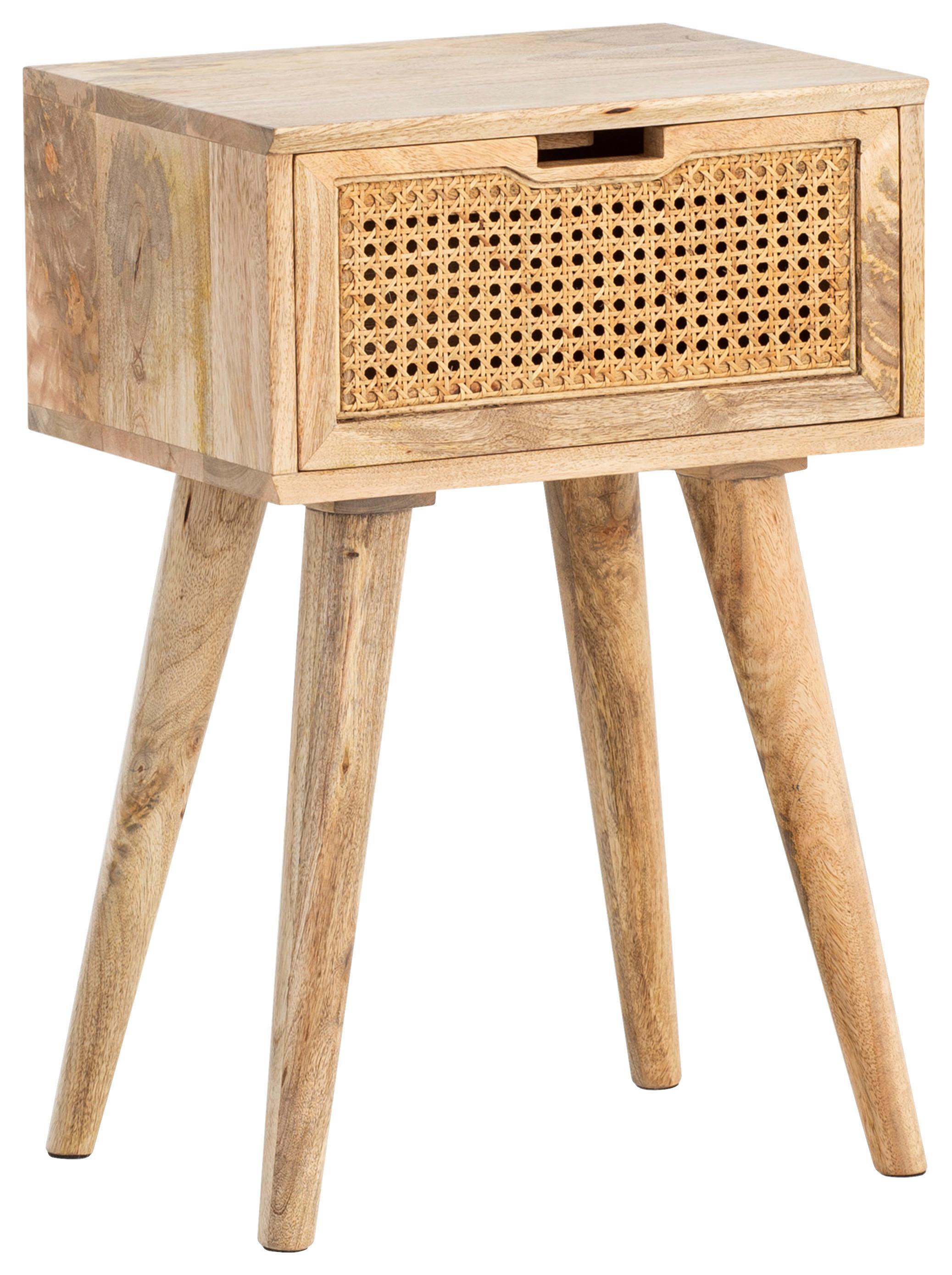 Nachttisch WL6.807 ca.40x60x30cm Mangoholz massiv - Braun/Naturfarben, LIFESTYLE, Holz (40/60/30cm) - MID.YOU