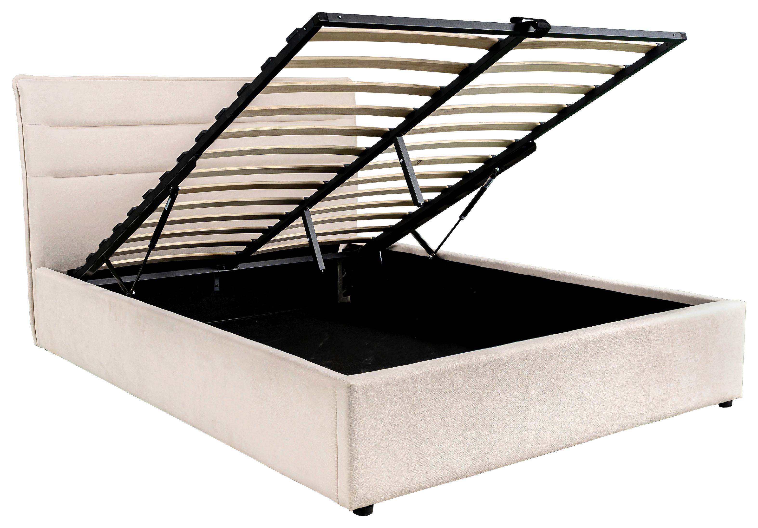 STOPPAD SÄNG SIENNA -EXKLUSIV- -BASED- - beige/svart, Lifestyle, metall/trä (140/200cm) - Based
