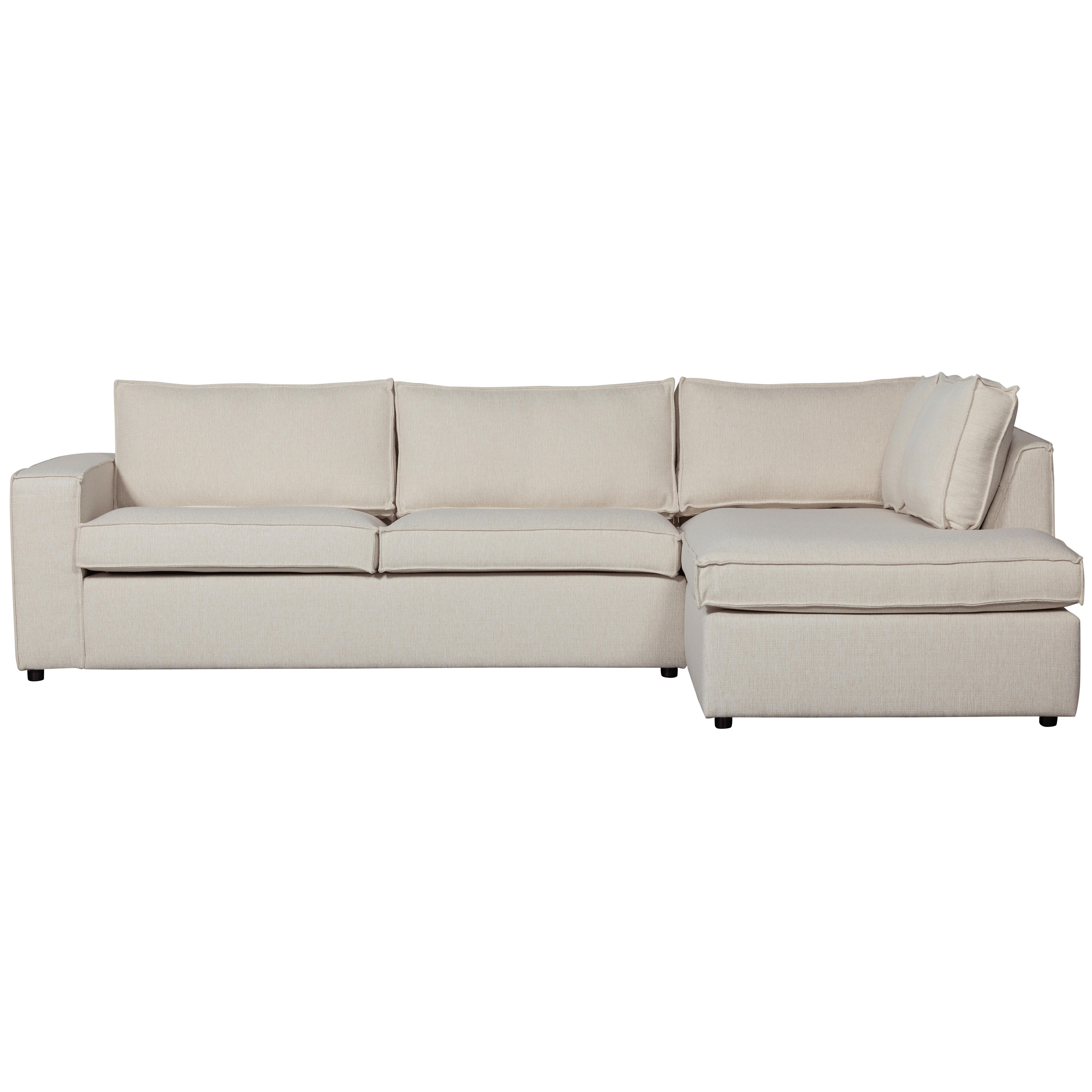 Ecksofa Thomas Naturfarben S:283x197cm - Schwarz/Naturfarben, Design, Kunststoff/Textil (283/197cm) - Livetastic
