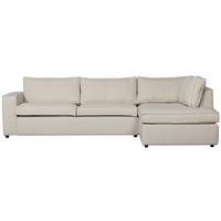 Ecksofa Thomas Naturfarben S:283x197cm - Schwarz/Naturfarben, Design, Kunststoff/Textil (283/197cm) - Livetastic