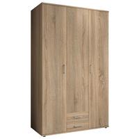 Drehtürenschrank Olli Sonoma Eiche - Alufarben/Sonoma Eiche, Basics, Glas/Holzwerkstoff (120/196/54cm) - Based