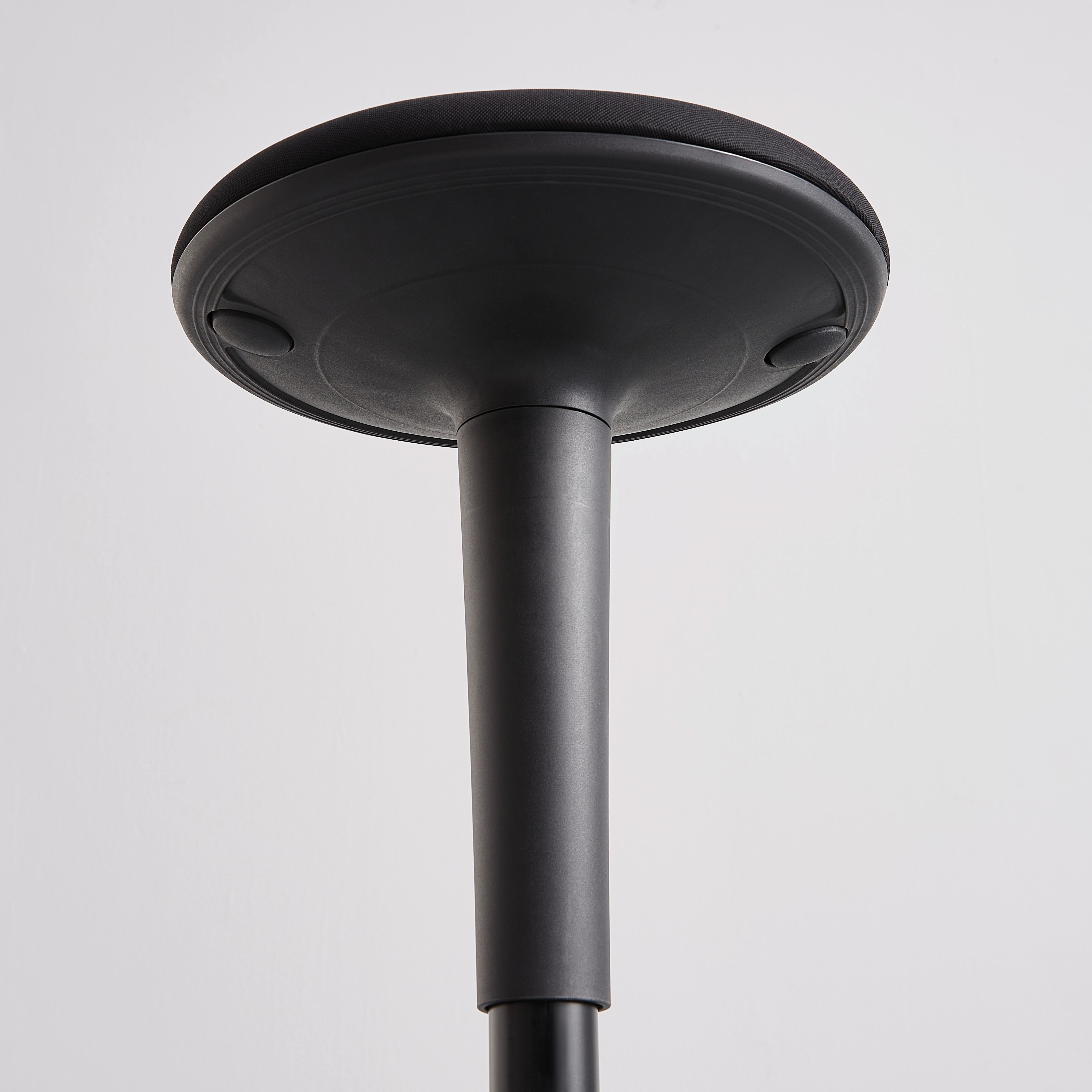 Ülőke Spin - Fekete, Design, Műanyag/Fém (37/55,5-73,5/39cm) - Modern Living