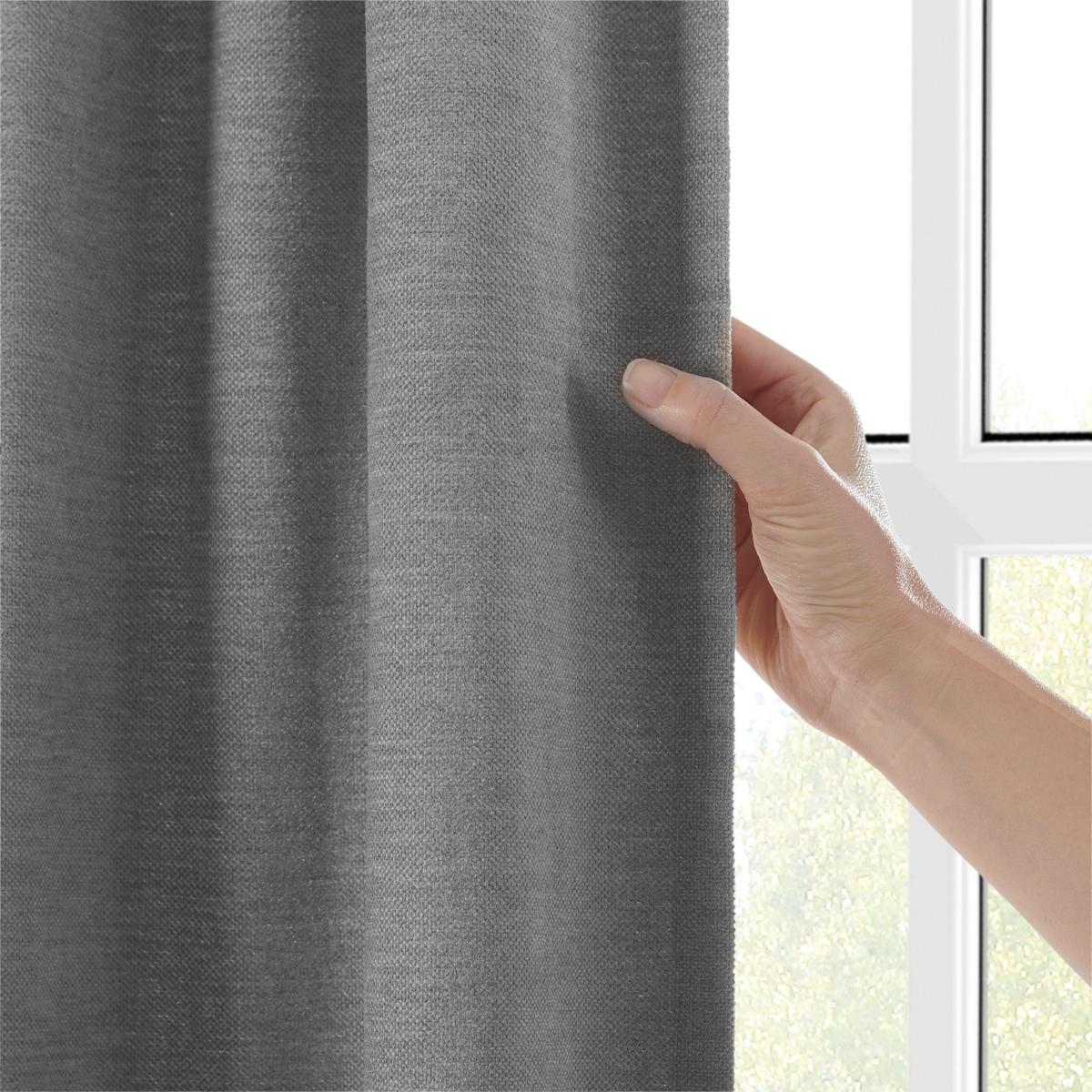 Készfüggöny Elias - világosszürke, Konventionell, textil (135/245cm) - Premium Living