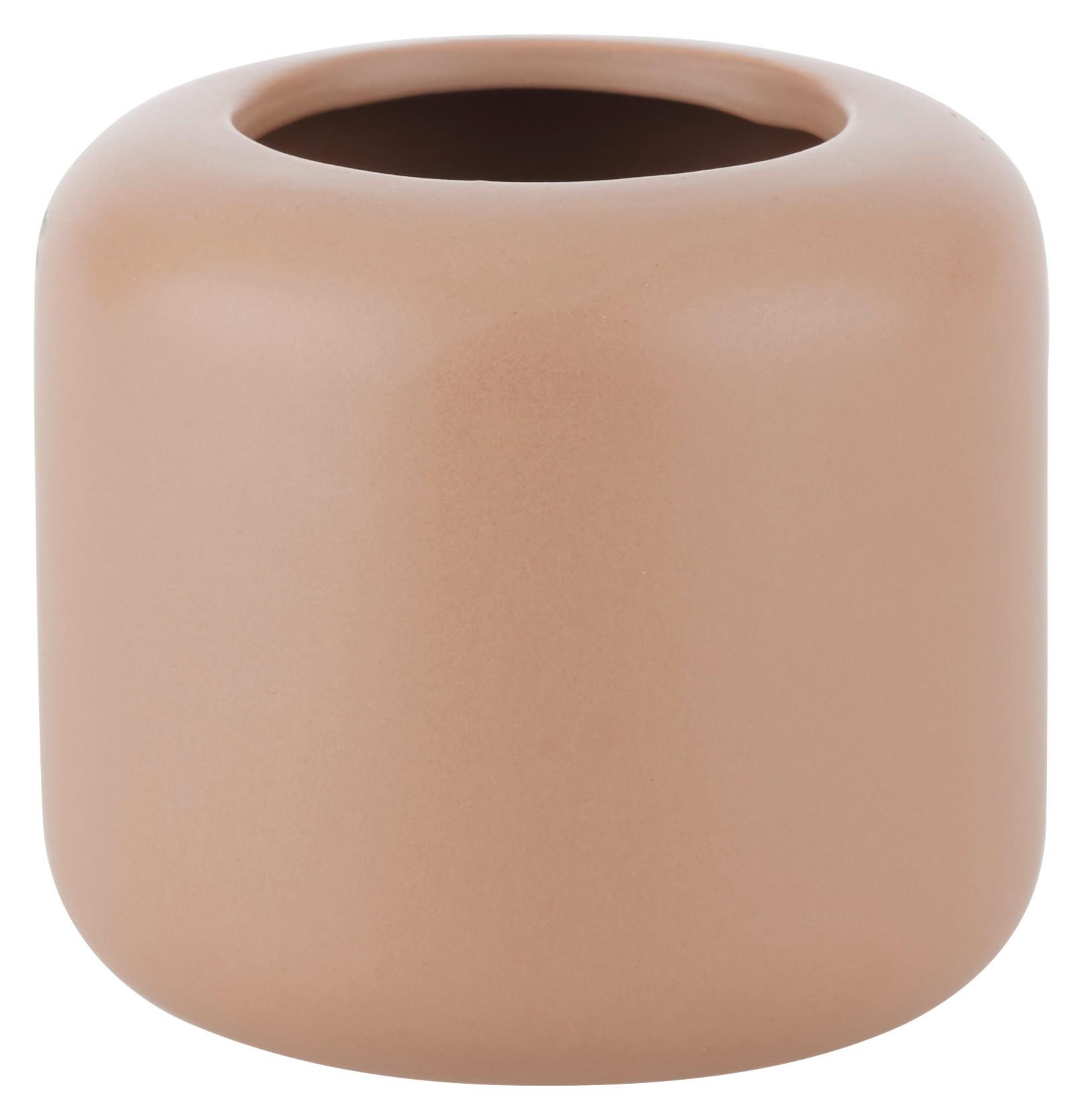 Vase Amada I In Dunkelbraun - Dunkelbraun, Basics, Keramik (11/10cm) - Modern Living