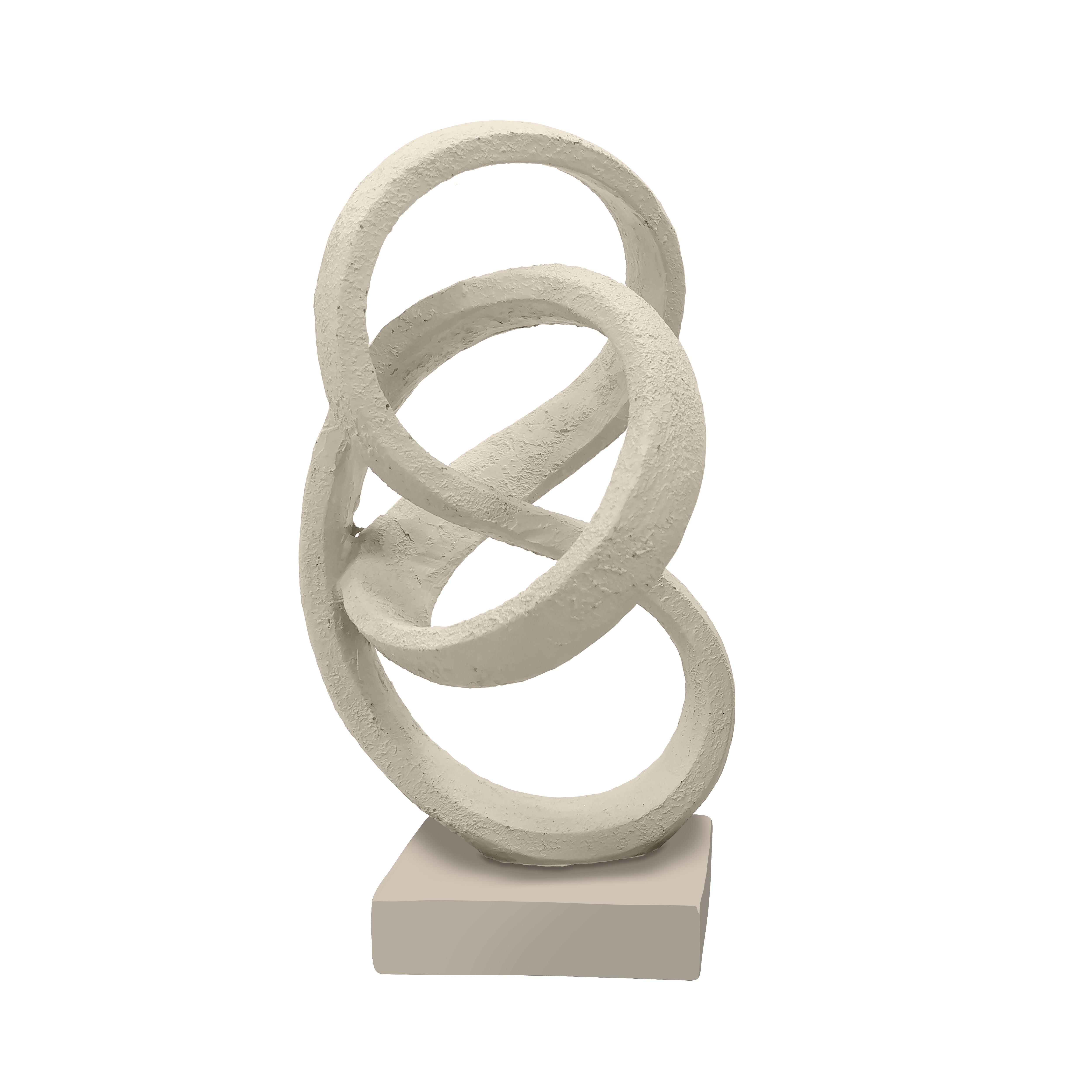 Skulptur Kelly in Beige matt - Beige, Lifestyle, Kunststoff (13,5/25/13,5cm) - Mömax