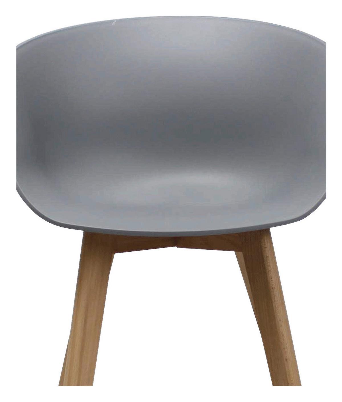 ARMLEHNSTUHL-SET NOAN - Naturfarben/Grau, MODERN, Holz/Kunststoff (60/78,5/44cm) - MID.YOU