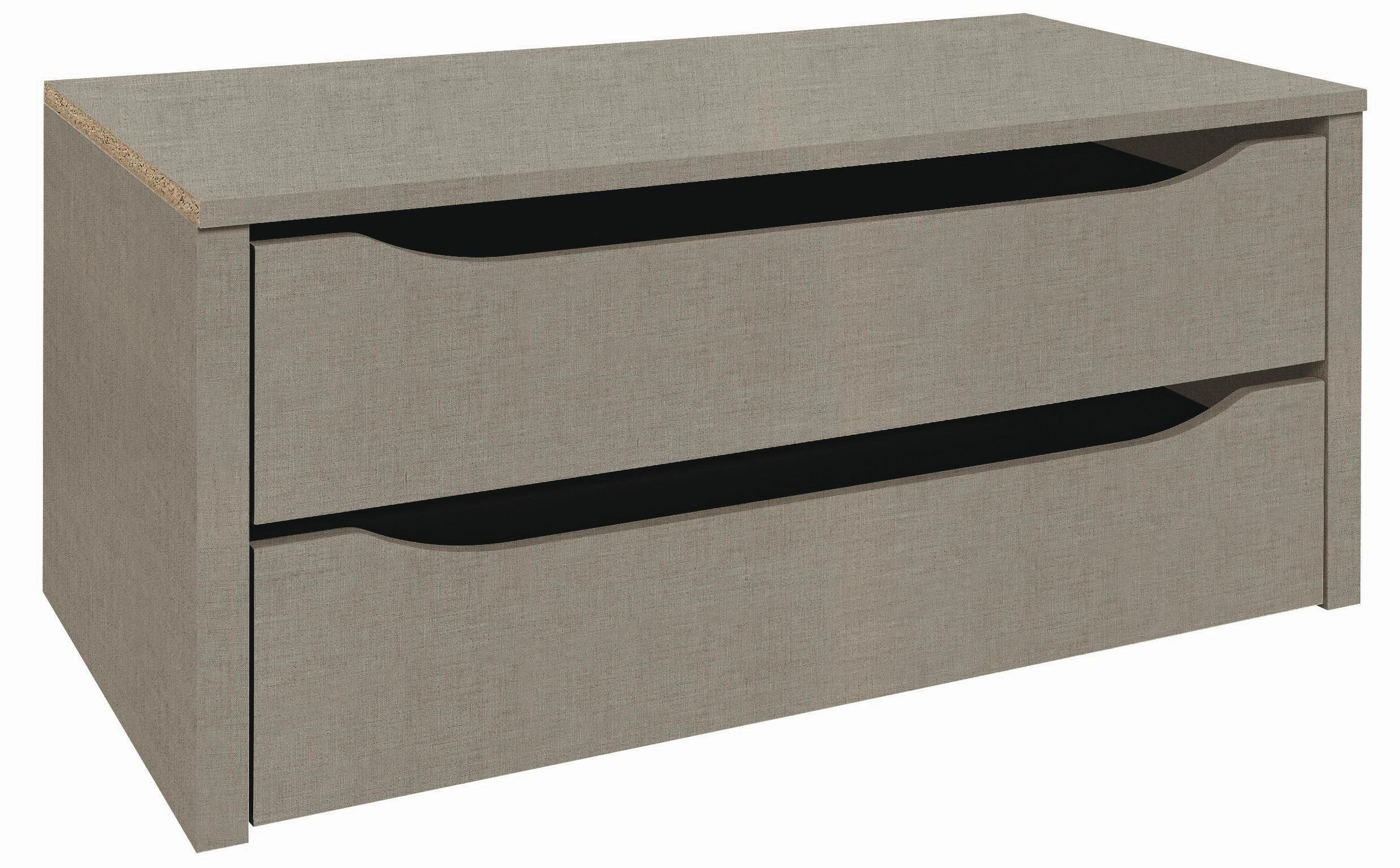 WKŁAD Z SZUFLADAMI ZUBEHÖR PACKS - szary, materiał drewnopochodny (88/39/45cm) - Carryhome