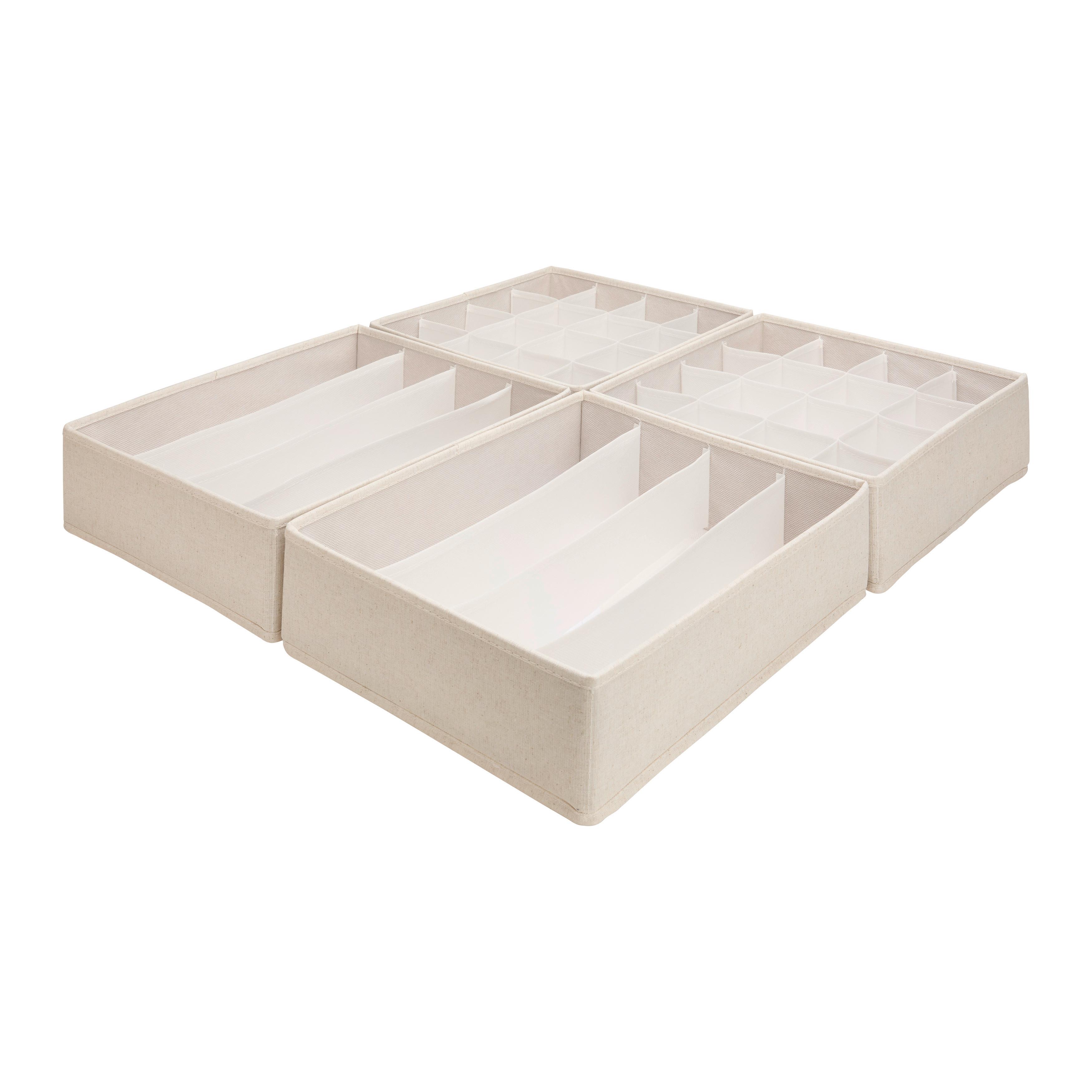 Aufbewahrungsboxen-Set Louis Beige, 4-teilig - Beige, MODERN, Papier/Textil - Mömax