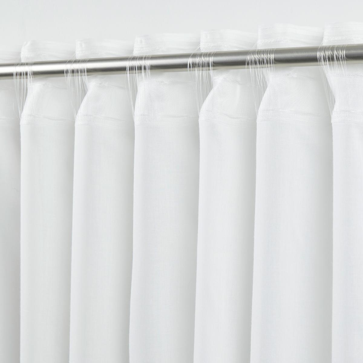 Fertigvorhang Bio-Luise 2 Stk. in Weiss ca. 140x255-267cm - Weiss, Natur, Textil (140/267cm) - ecoTree