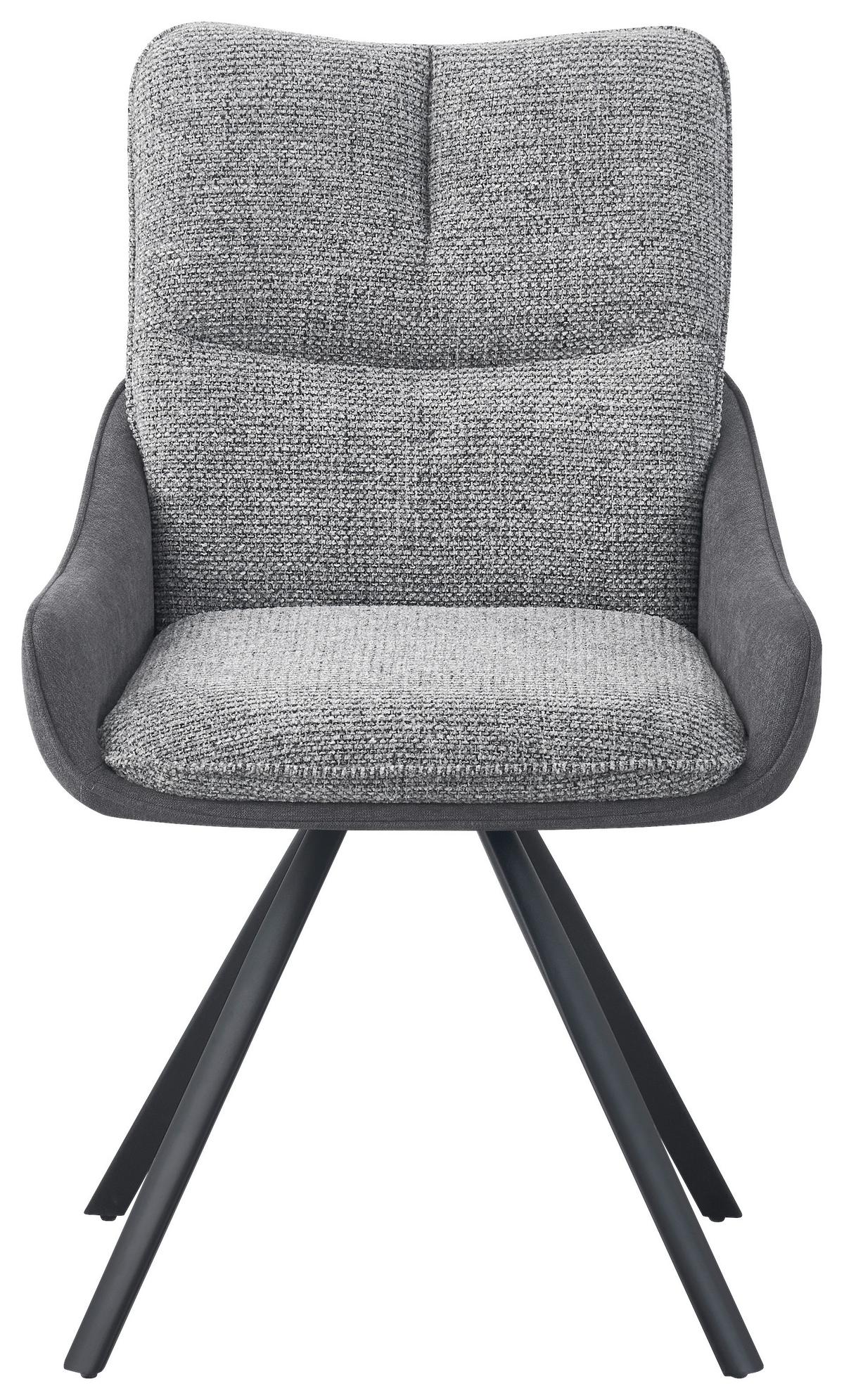 Scaun TESSA - negru/gri, Modern, lemn/metal (55cm) - Premium Living