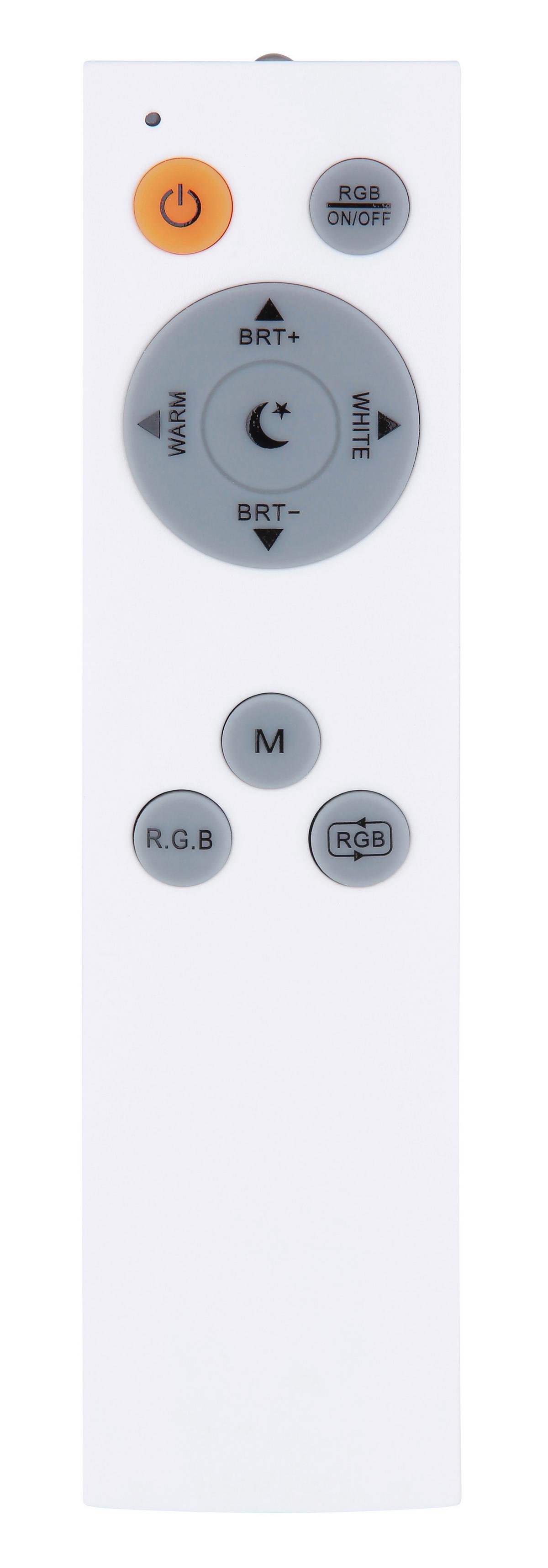 Stropna Led-svetilka Murphy, S Sijalko - bela, Design, kovina/umetna masa (44,3/44,3/6,3cm) - Globo