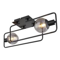 Deckenleuchte Blama max. 40 Watt - Schwarz, Design, Glas/Metall (61/23/19cm) - Globo