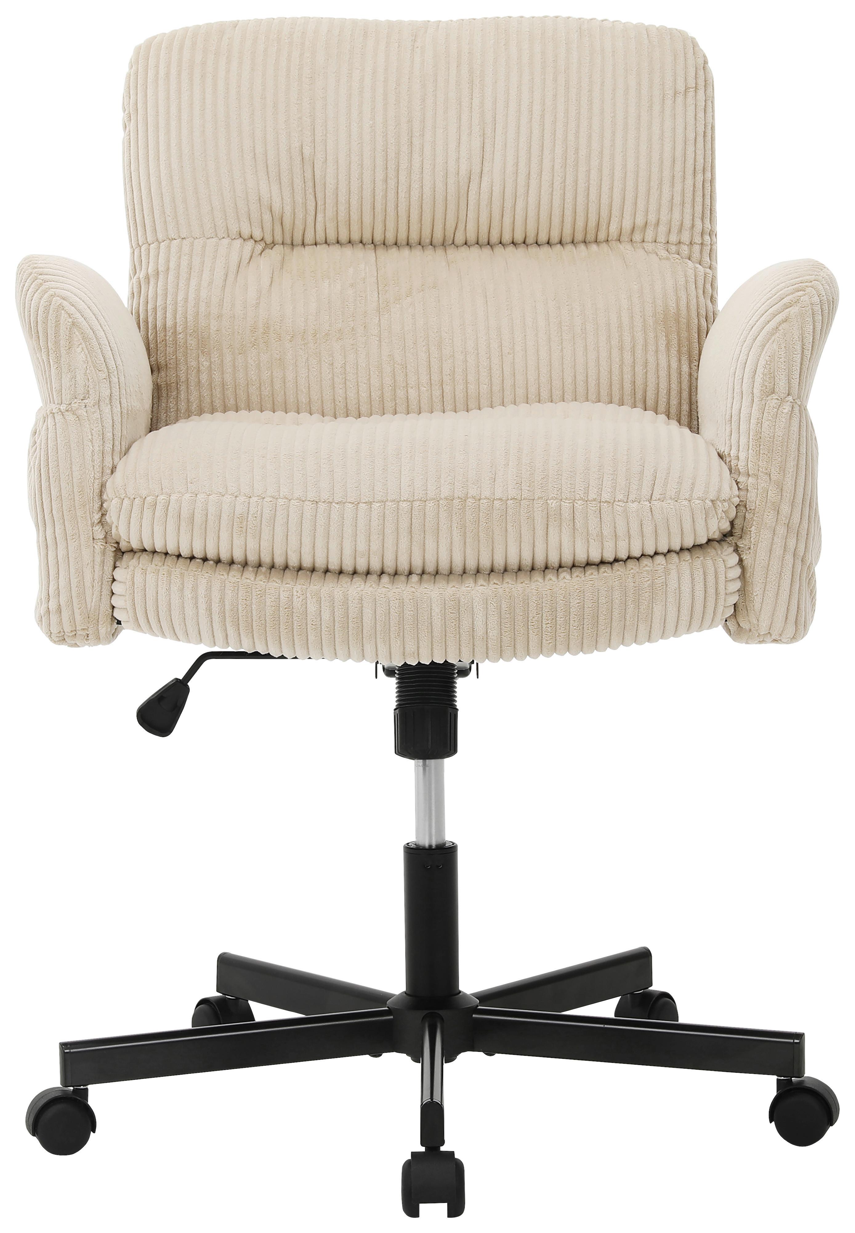 SNURRSTOL LENI - beige/svart, Design, metall/trä (73/87-97/68cm) - Mömax