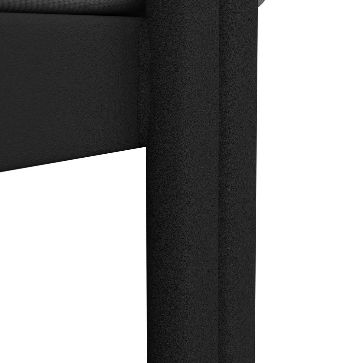 Loungegarnitur Cherry Hellgrau Outdoorstoff/Metall - Hellgrau/Schwarz, MODERN, Kunststoff/Textil (265/73,5/265cm) - Bessagi Garden