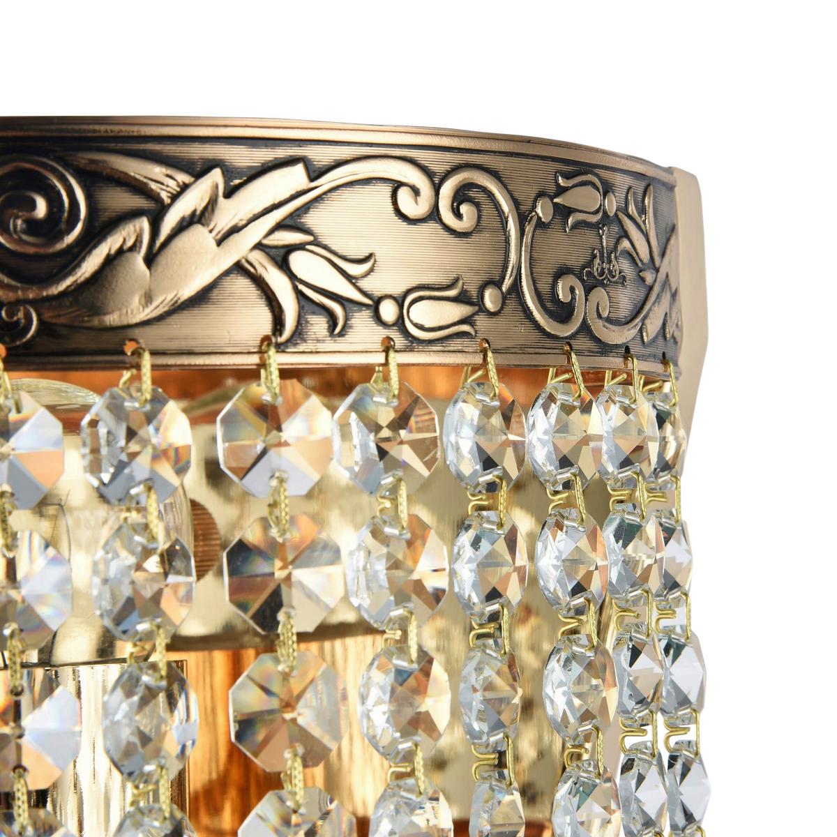 WANDLEUCHTE PALACE - Goldfarben, Basics, Glas/Metall (17/18,4/11,9cm) - MAYTONI