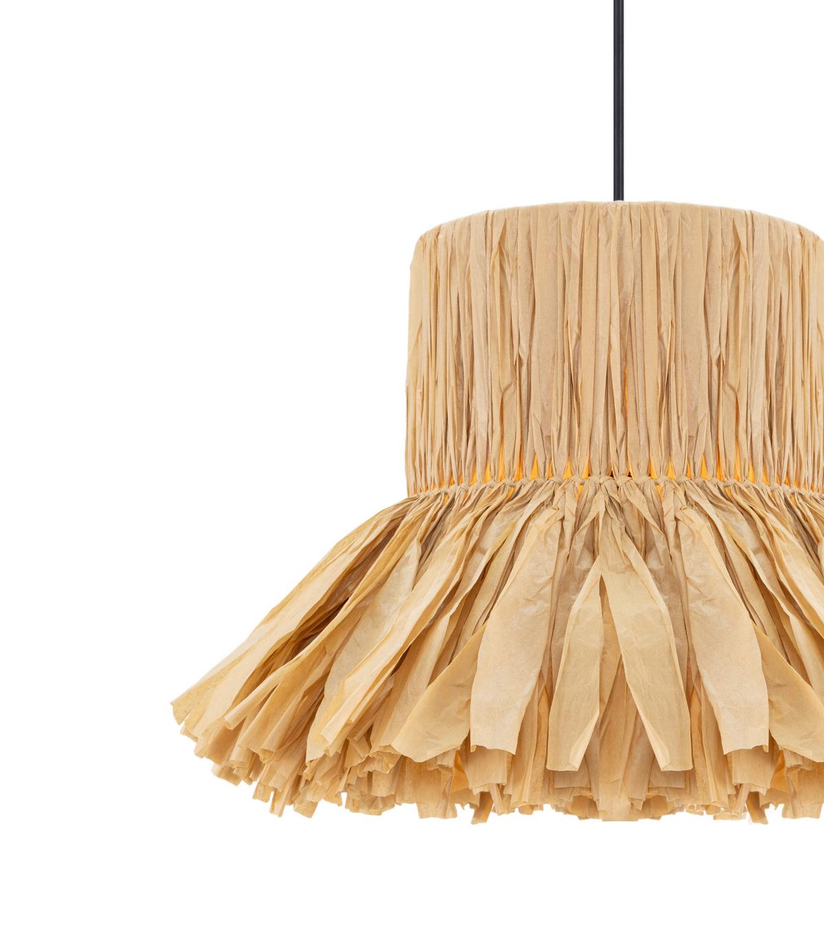 LAMPA WISZĄCA DANAI - kolor naturalny/czarny, Design, metal/papier (50/120cm) - Collett's Monde