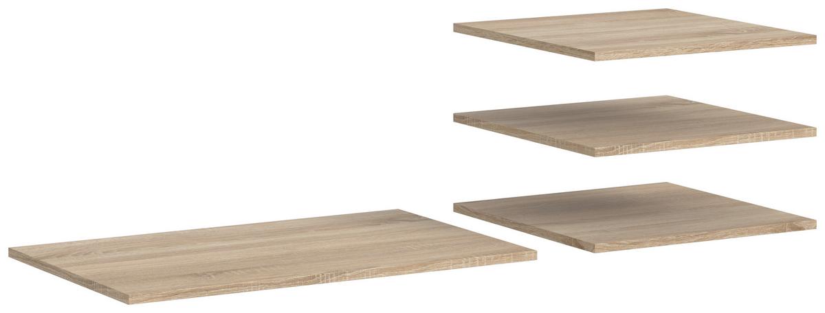 Set Polic Oakland, Barva Hrasta, 4 Kos - hrast sonoma, Moderno, leseni material (78/1,6/48cm) - MID.YOU