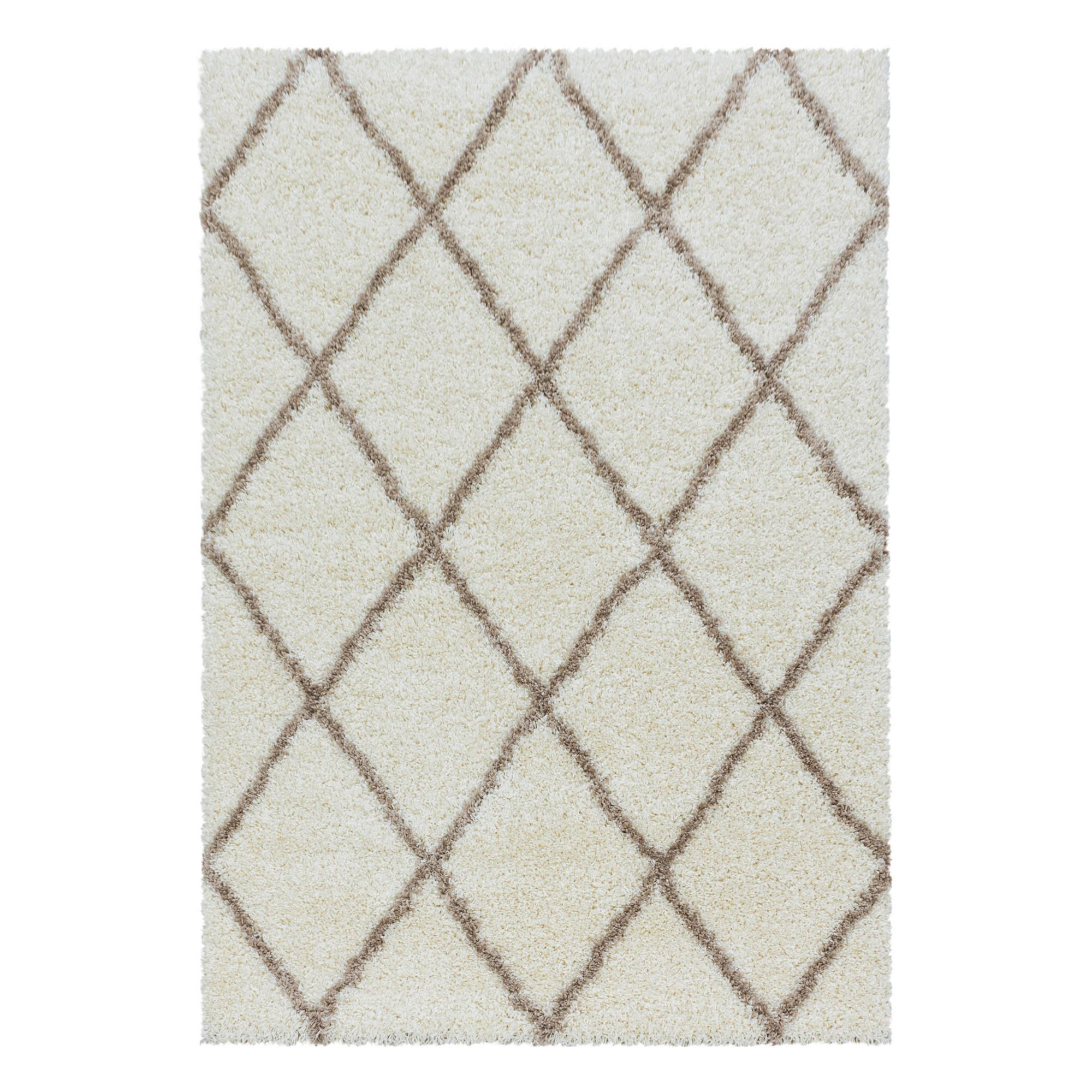 Hochflorteppich Alvor 3401 Creme ca. 140x200cm - Creme, Basics, Textil (140/200cm) - Novel