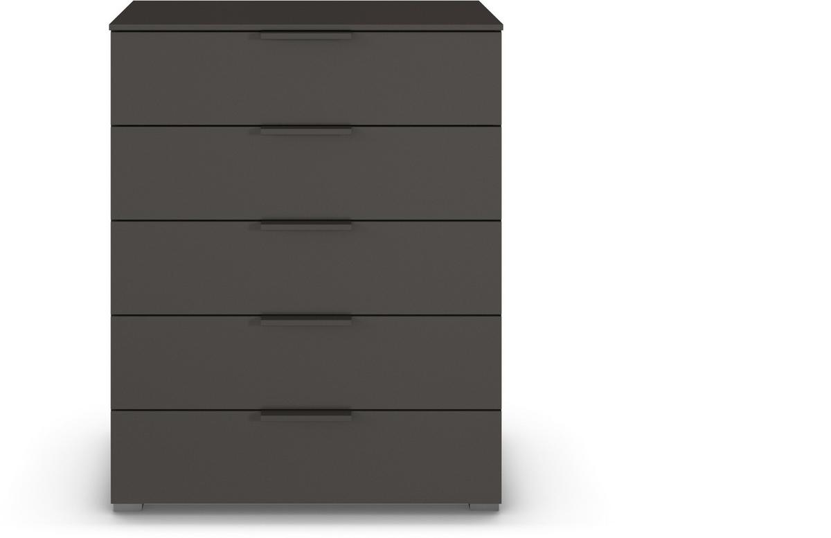Komoda Paola, Barva Grafita - barve aluminija/barve grafita, Trend, kovina/leseni material (80/100/42cm) - Novel