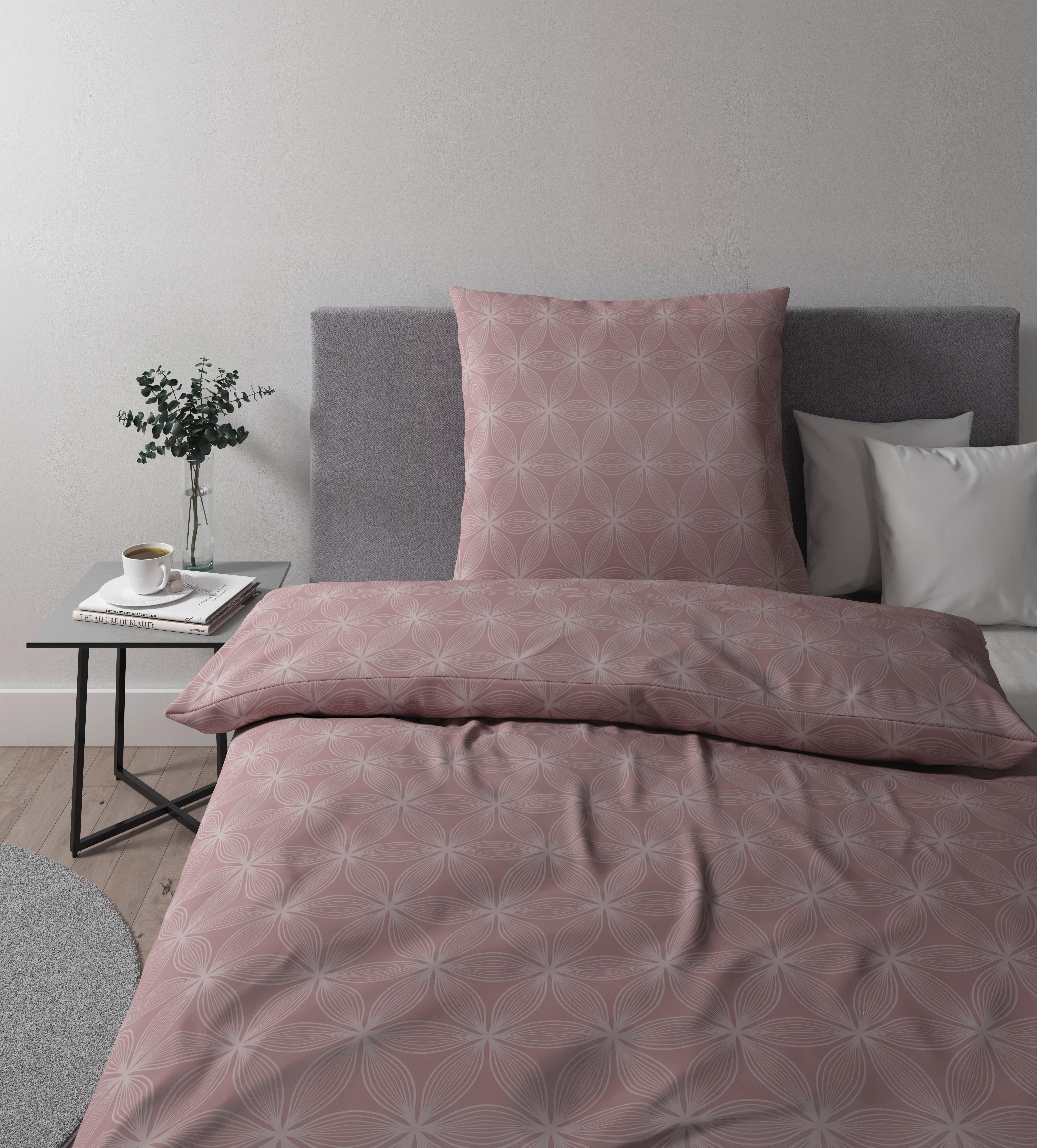 Bettwäsche Alex Design in Altrosa ca. 135x200cm - Altrosa, MODERN, Textil (135/200cm) - Premium Living