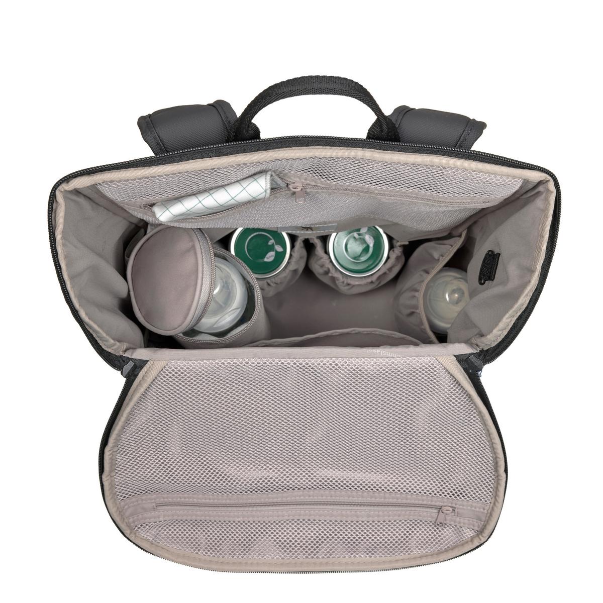 PLECAK DO PRZEWIJANIA GRE SLENDER UP BACKPACK - czarny, Basics, tkanina (34/15/46cm) - Lässig