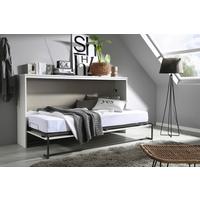 Klappbett Albero 90x200 cm Weiß/Grau - Dunkelgrau/Alufarben, MODERN, Holz/Holzwerkstoff (90/200cm) - Rauch Möbel