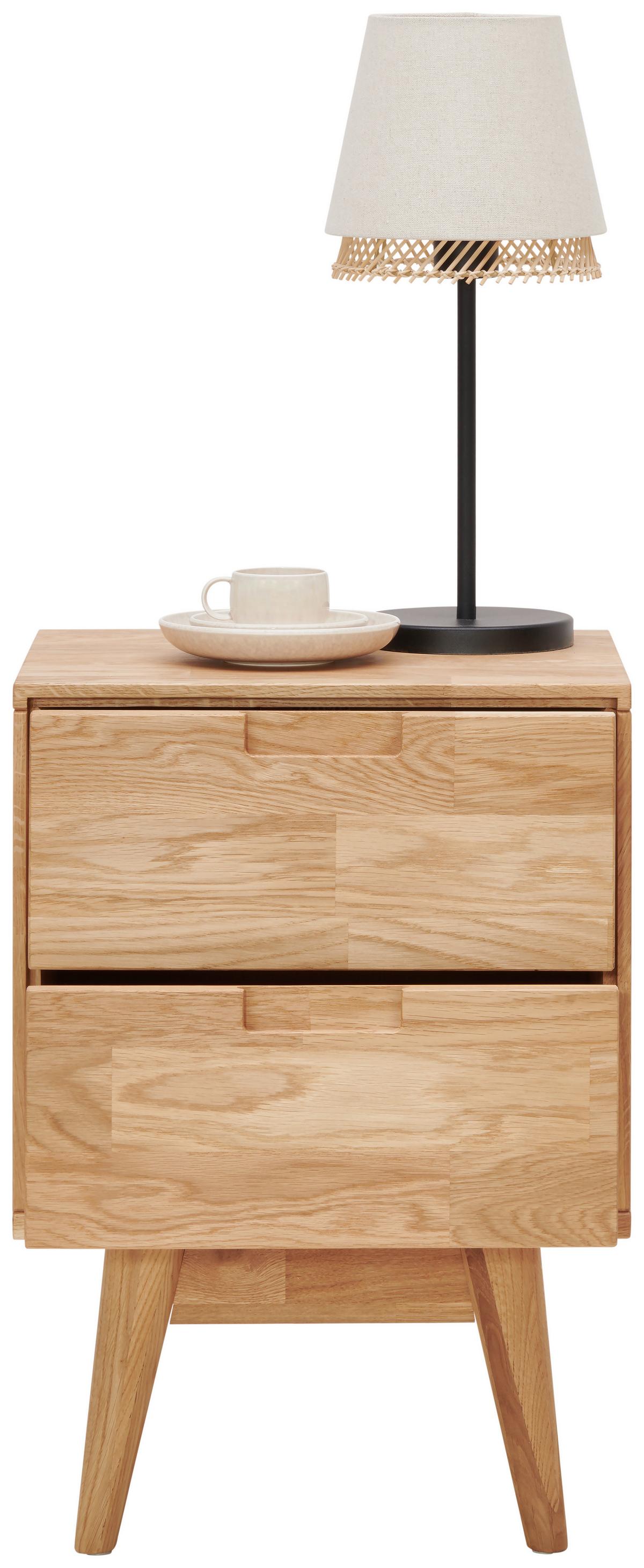 SZAFKA NOCNA FRITZ - kolor dębowy, Natur, drewno (40/55,7/35cm) - Livetastic