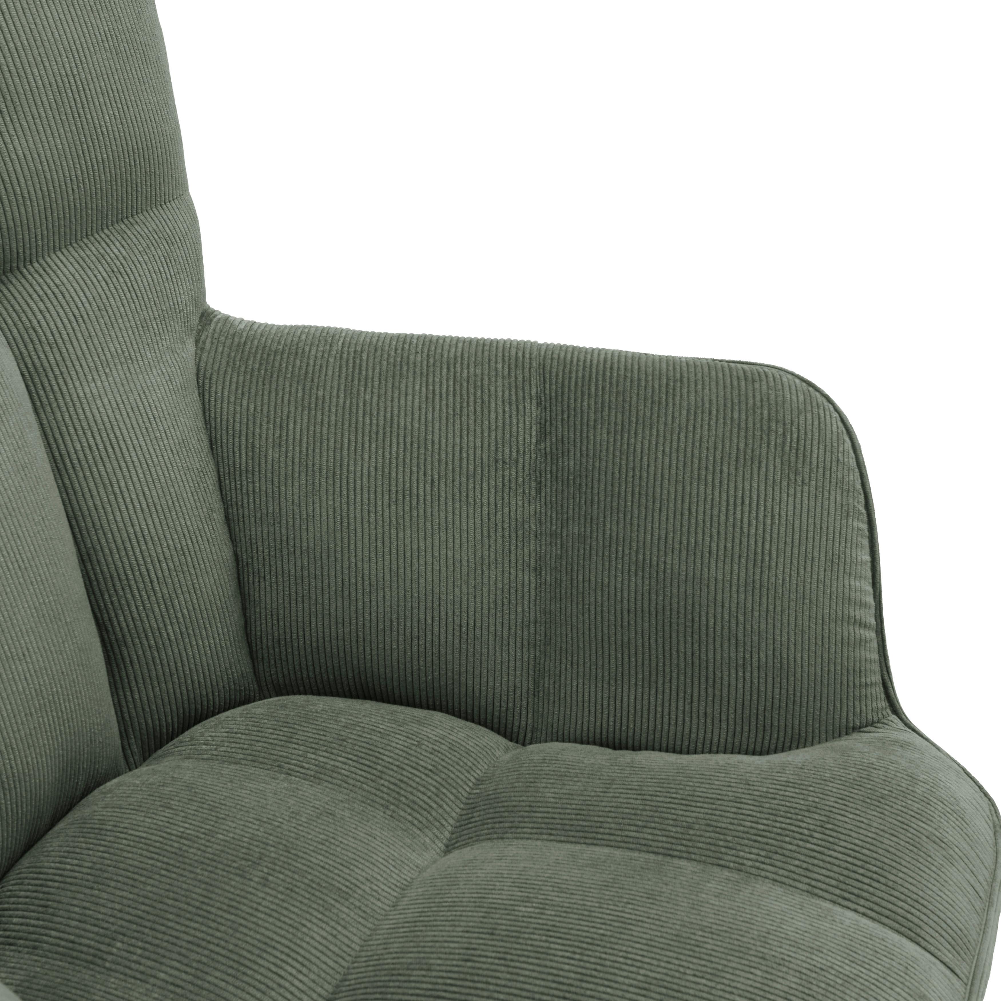 Sessel Alex Grün - grön/svart, Modern, metall/textil (68/100/78cm) - Based