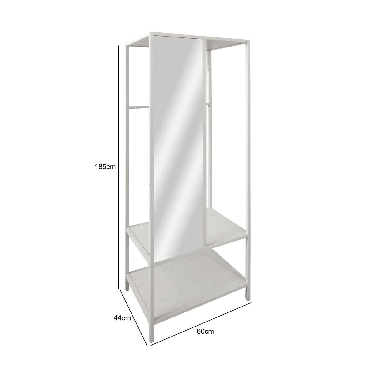 Predsoblje Miro - kašmir, Moderno, staklo/drvni materijal (60/185/44cm) - Modern Living